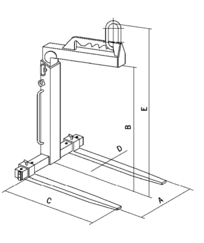 crane forks vh dimensions